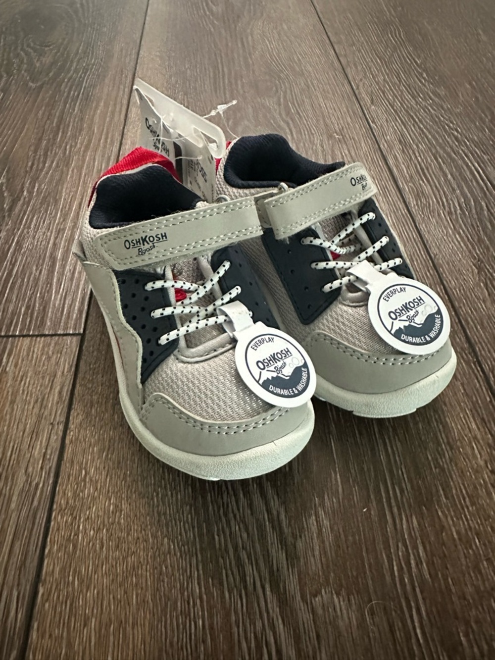 OshKosh B'gosh Navy, Gray and Red Toddlers' Sneakers